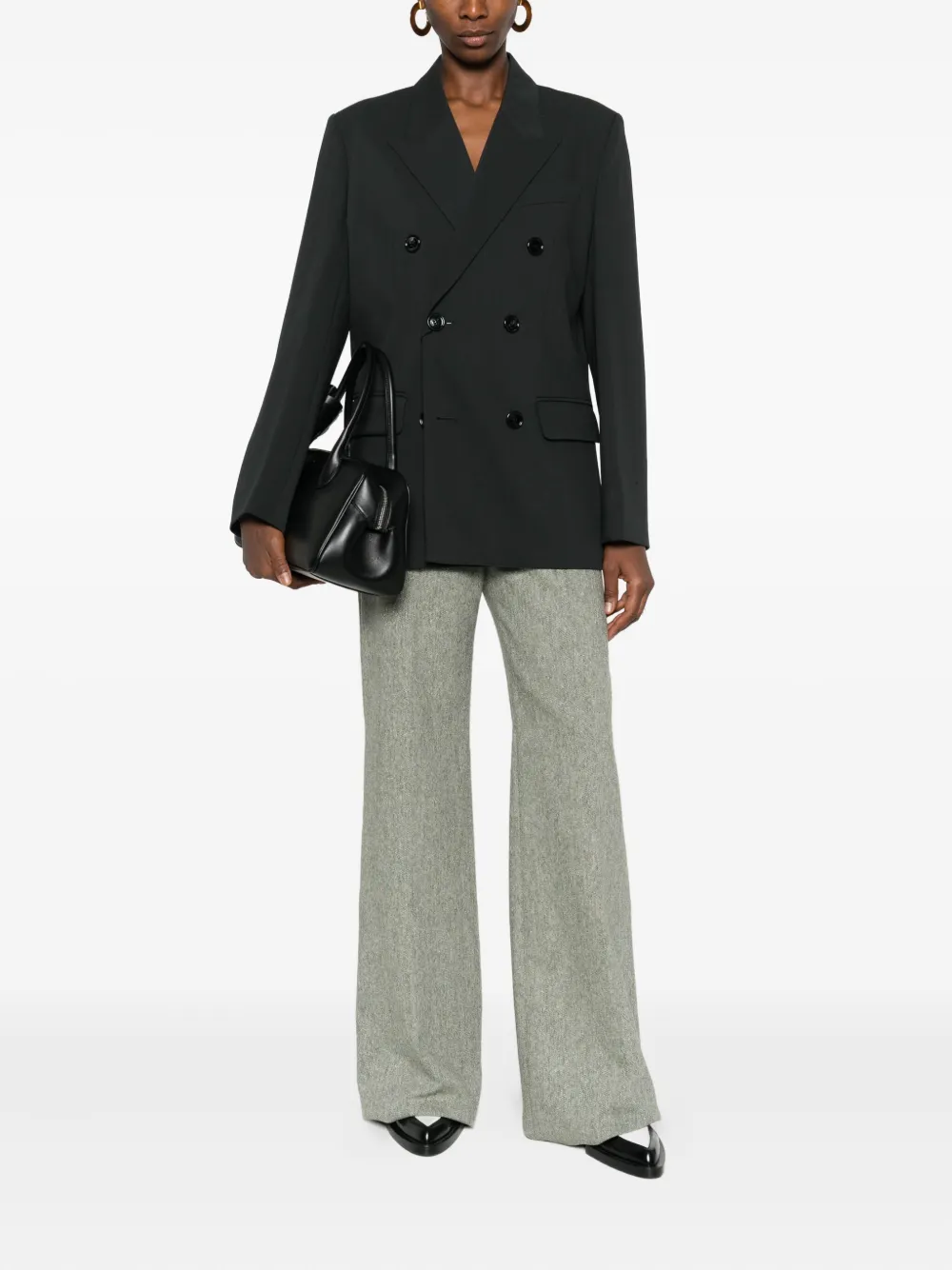 AMI Paris Blazer met dubbele rij knopen Grijs