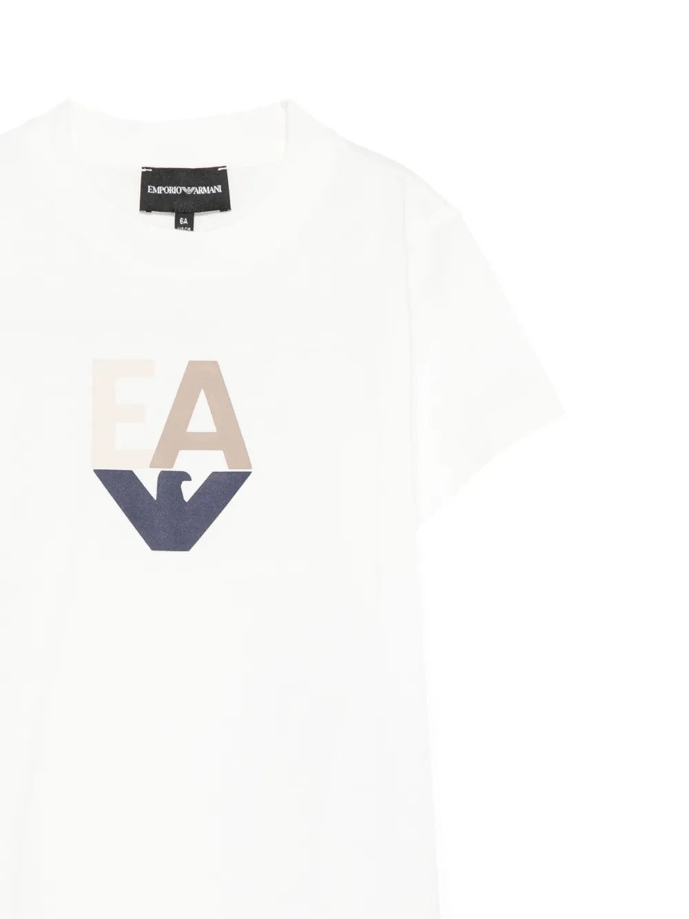 Emporio Armani Kids Drie katoenen T-shirts met logoprint Blauw