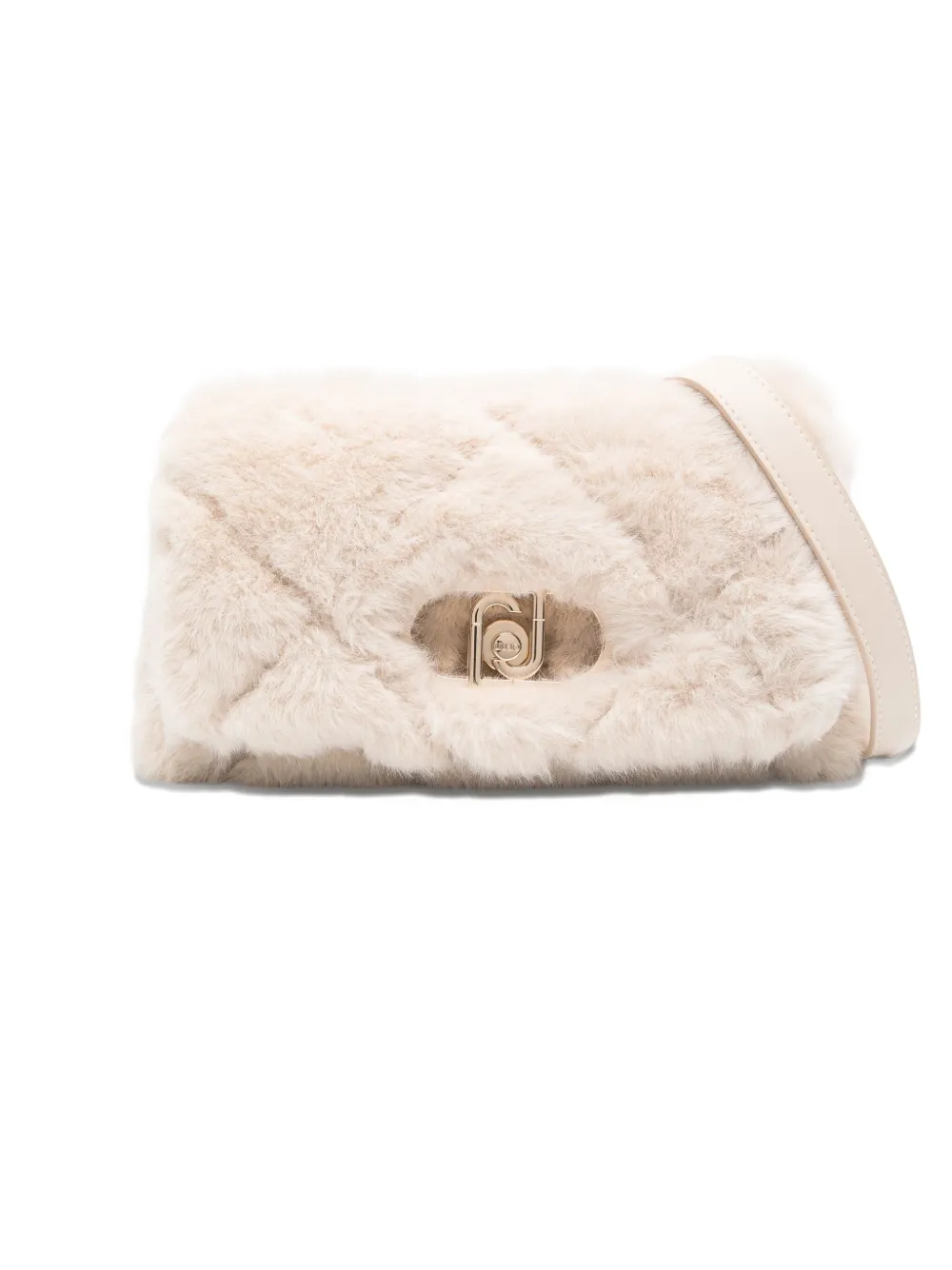LIU JO shearling crossbody bag - Toni neutri