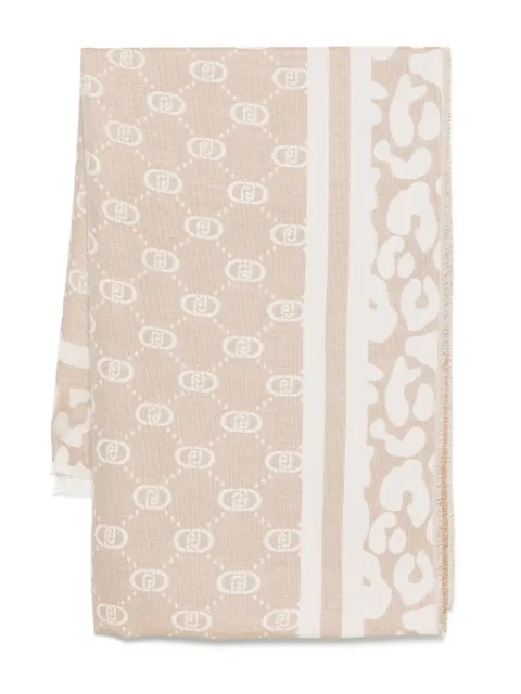 LIU JO monogram-print scarf