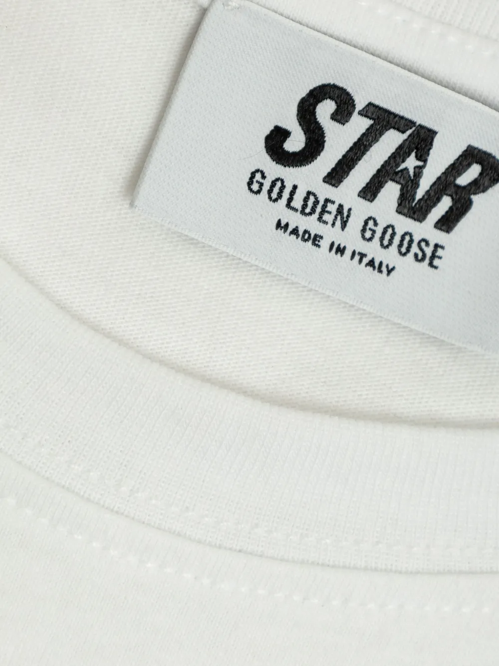 Golden Goose Kids Katoenen T-shirt met logoprint Wit