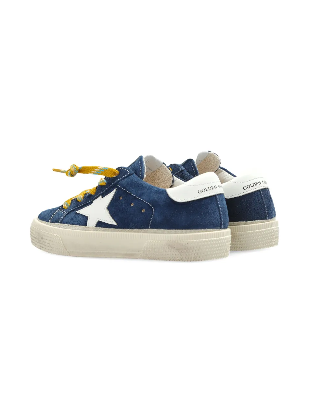 Golden Goose Kids May suede star sneakers Blue