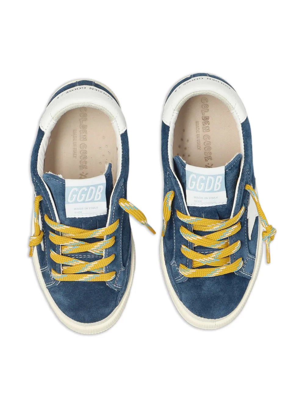 Golden Goose Kids May suede star sneakers Blue
