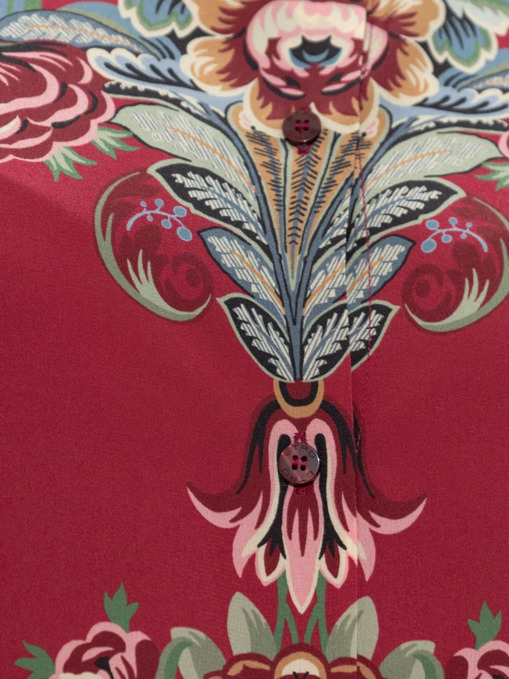 ETRO floral-print silk shirt Roze