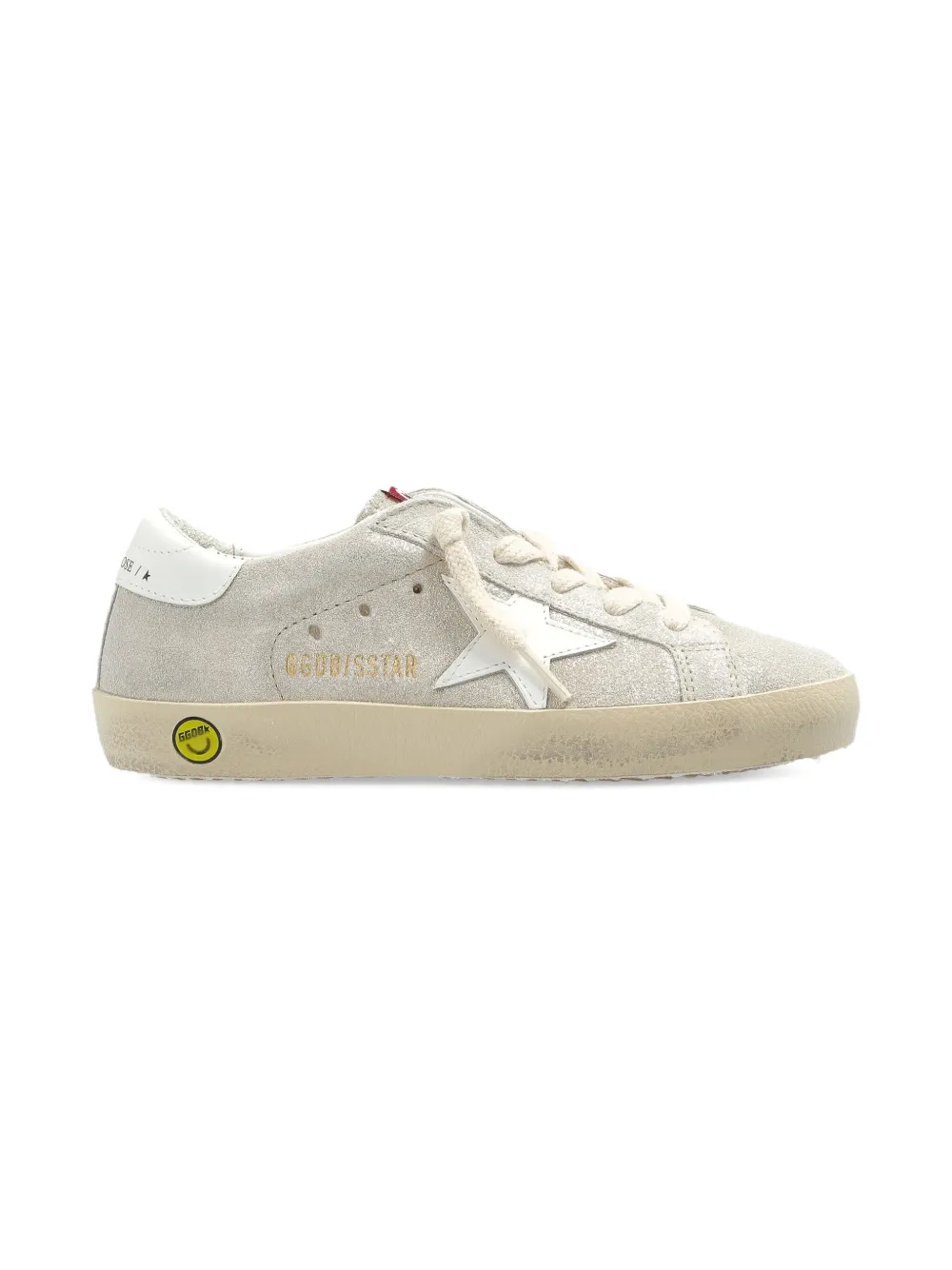 Golden Goose Kids Super-Star suede star sneakers Grey