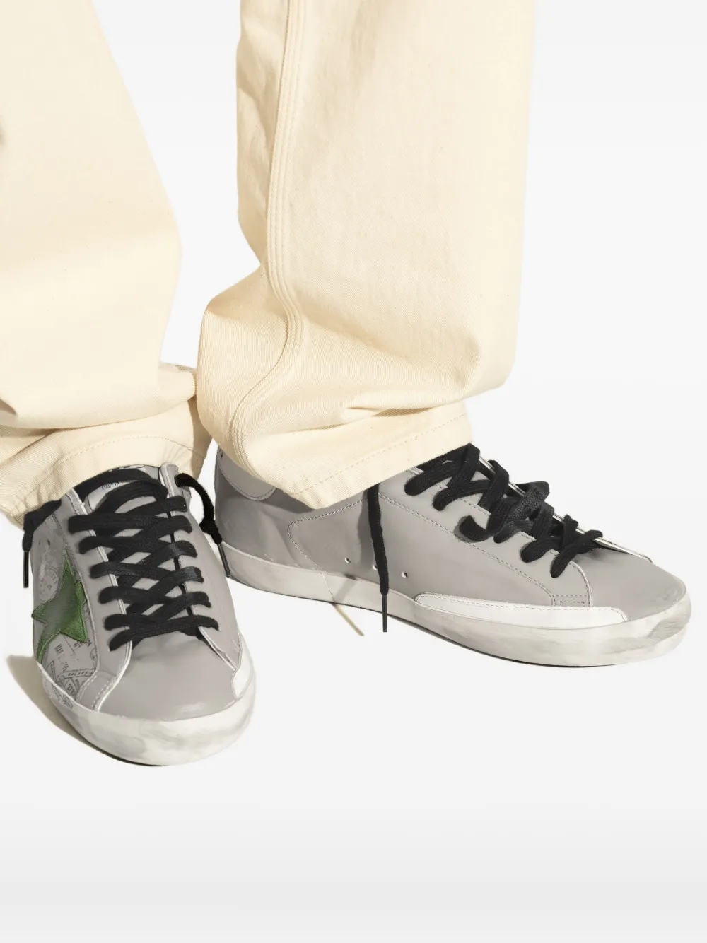 【関税&送料込】Golden  Sneaker Super-Star White Grey P Golden Goose - Super-Star White & Python Star Low Top Sneaker