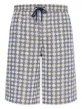 AMIRI geometric-pattern drawstring shorts - Blue