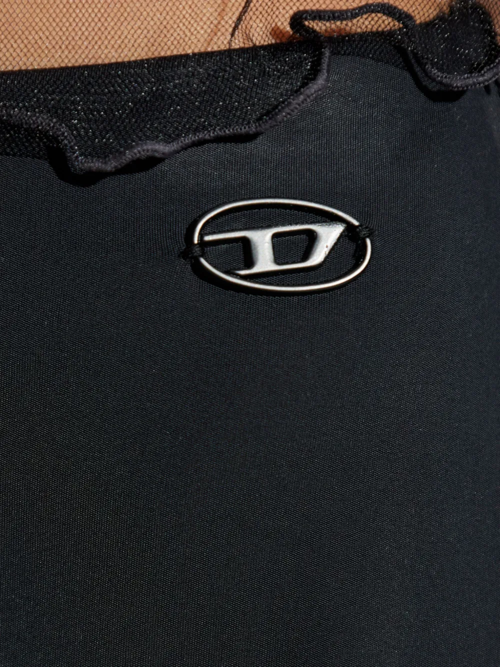Diesel O-Lane-R1 tulle insert mini skirt Zwart