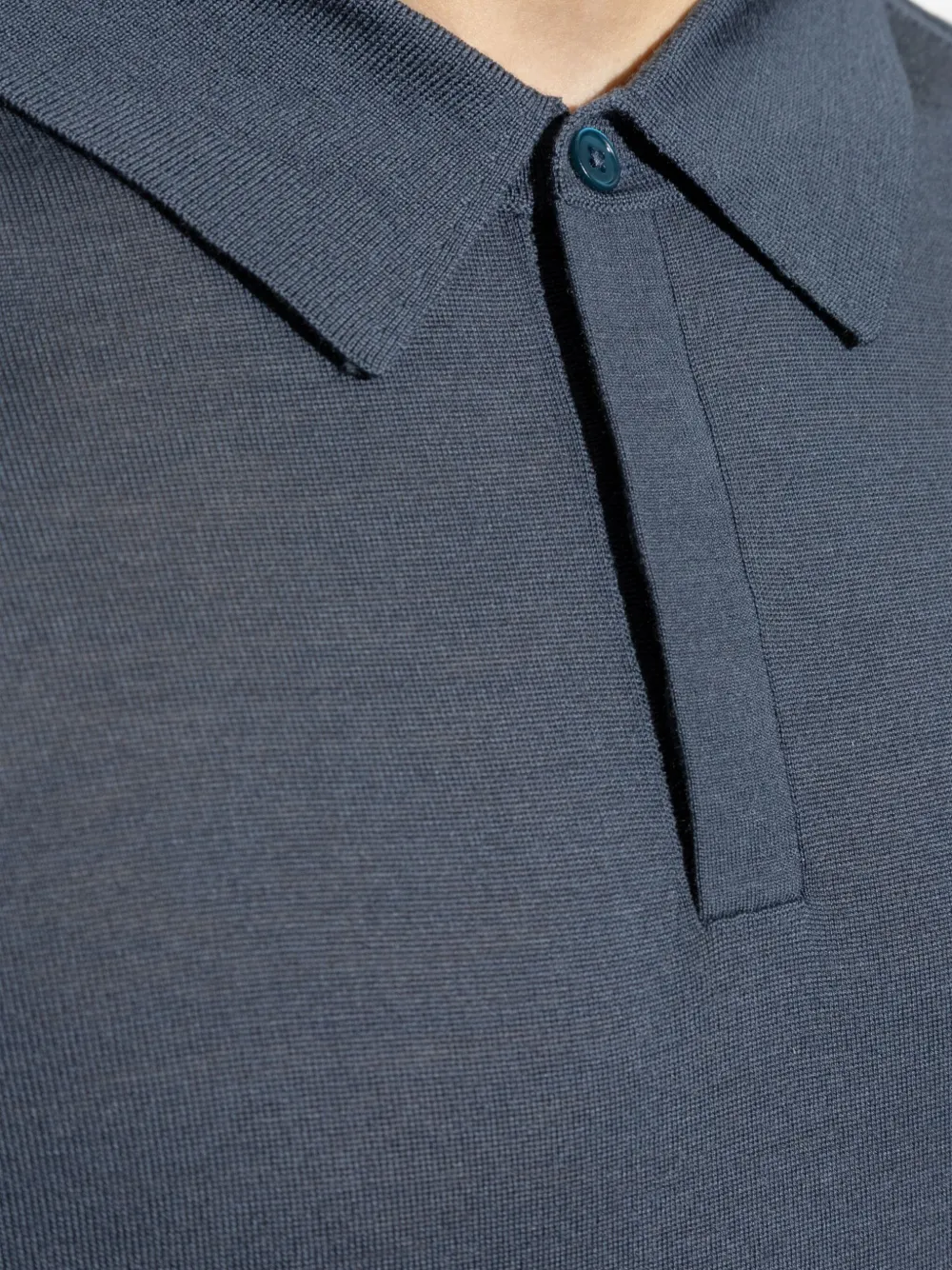 Paul Smith Poloshirt van merinowol Blauw
