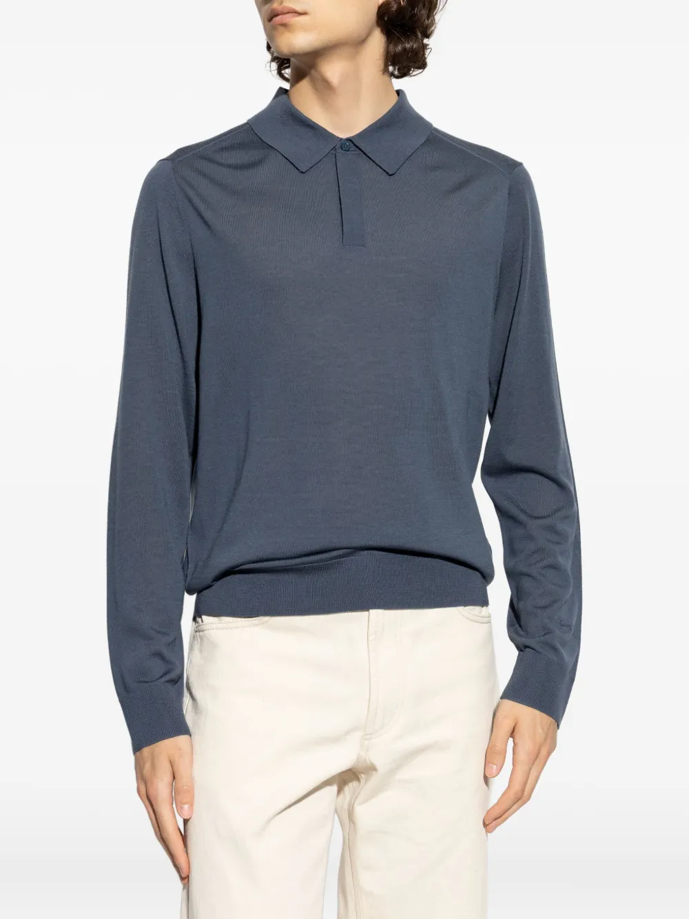 Paul Smith Poloshirt van merinowol Blauw