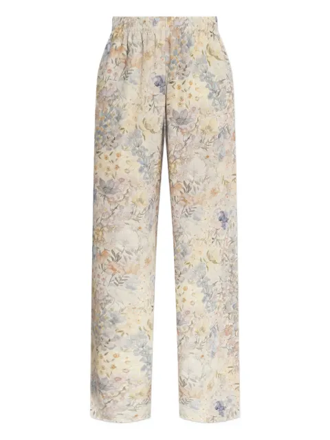 Golden Goose بنطال بخصر مطاطي وطبعة زهور