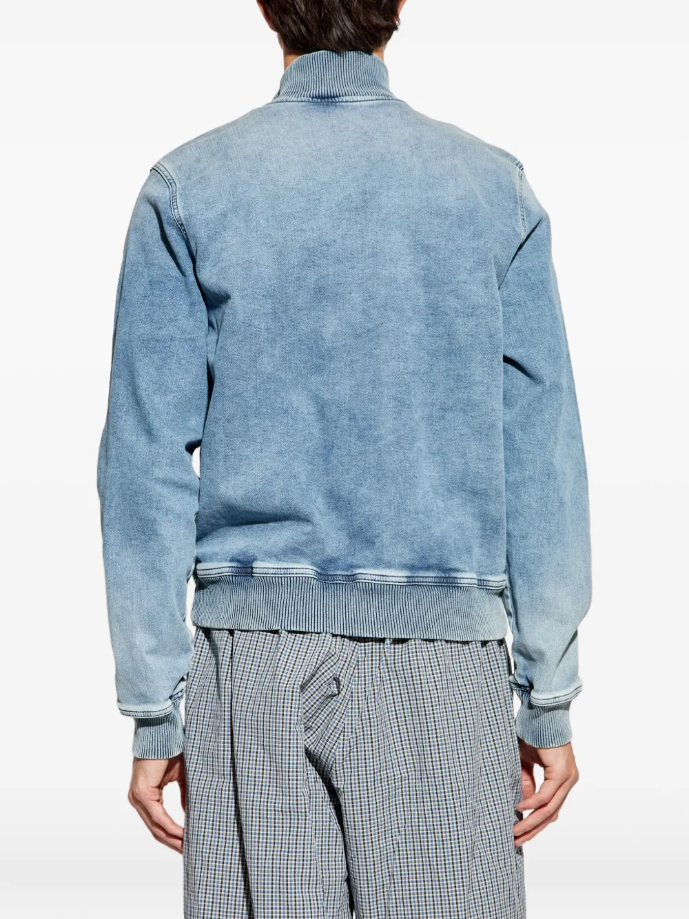 Diesel zip-front denim jacket Blauw