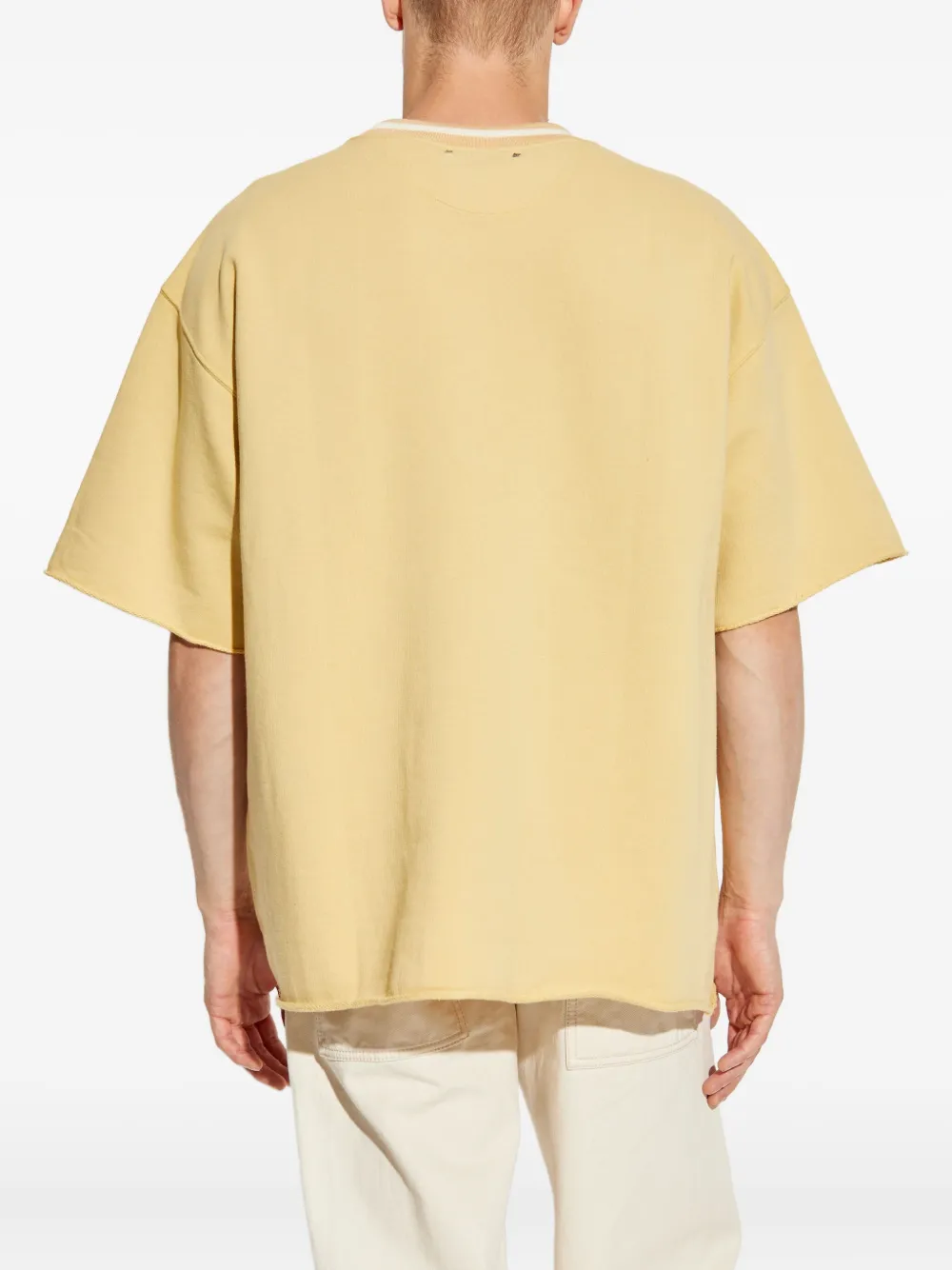 Golden Goose Sweater met grafische print en korte mouwen Geel