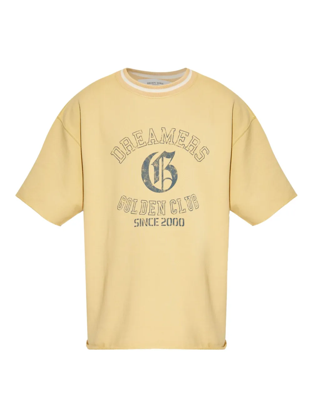 Golden Goose Sweater met grafische print en korte mouwen Geel