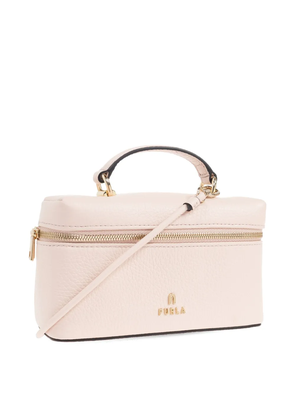 Furla Tas met rits en handvat Roze
