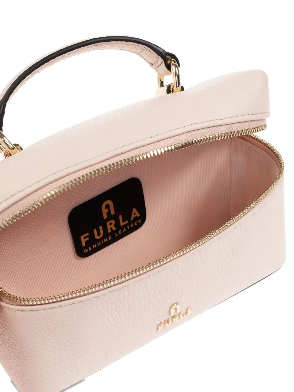 Furla Tas met rits en handvat Roze