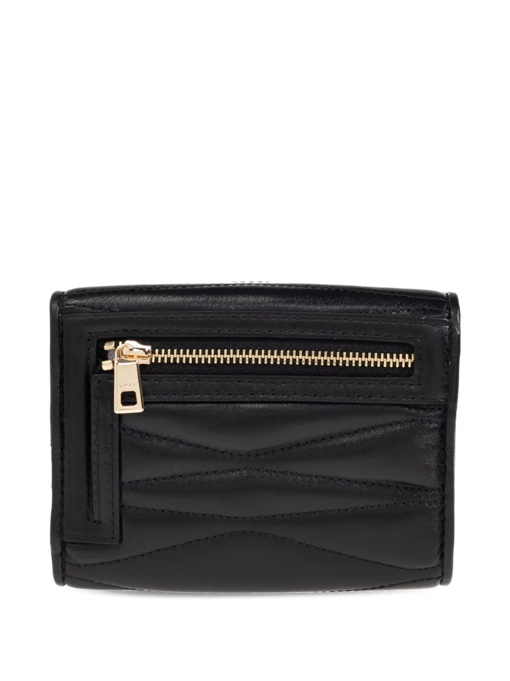 Furla quilted clasp wallet Zwart
