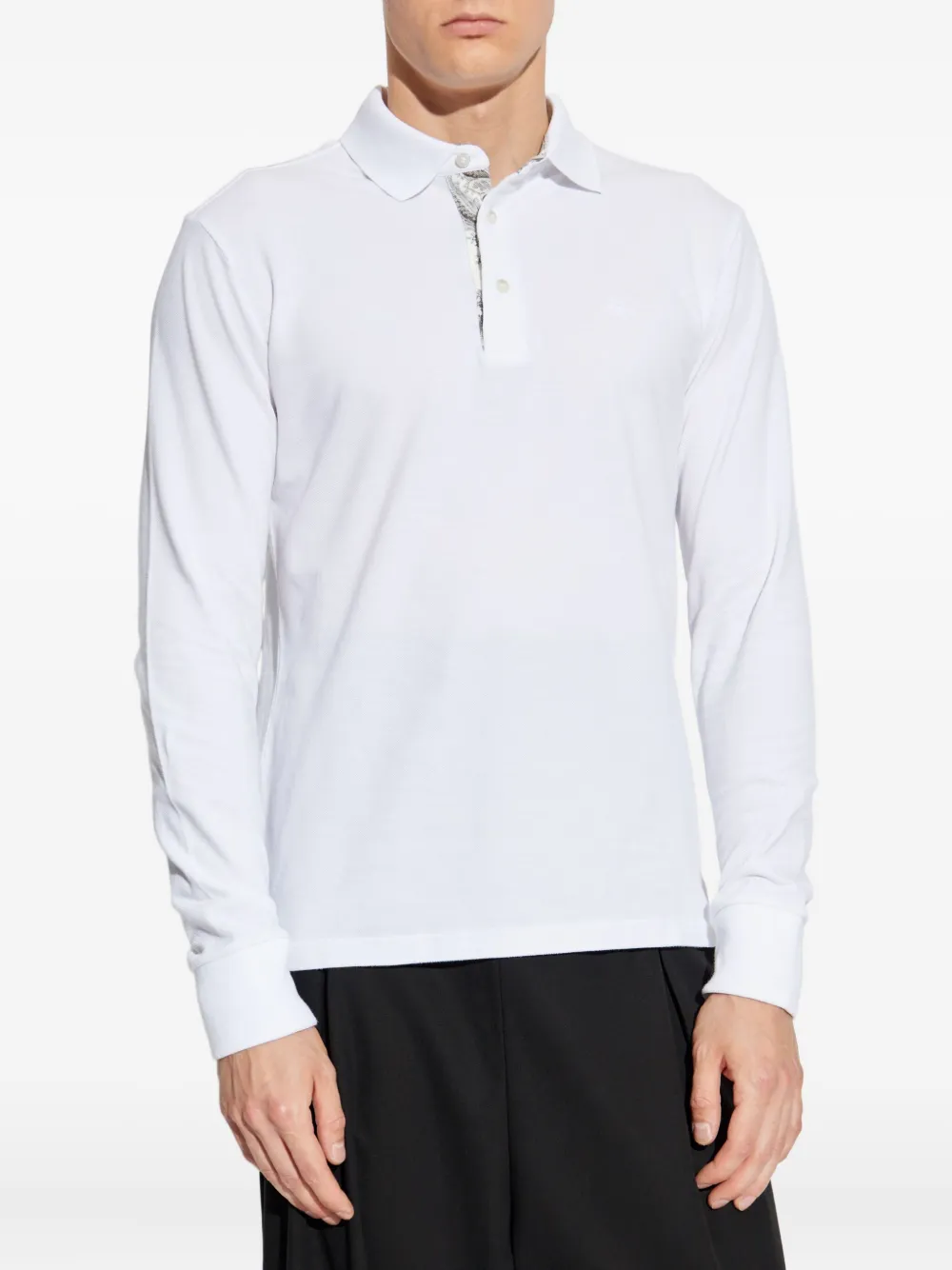 ETRO long-sleeve polo shirt Wit