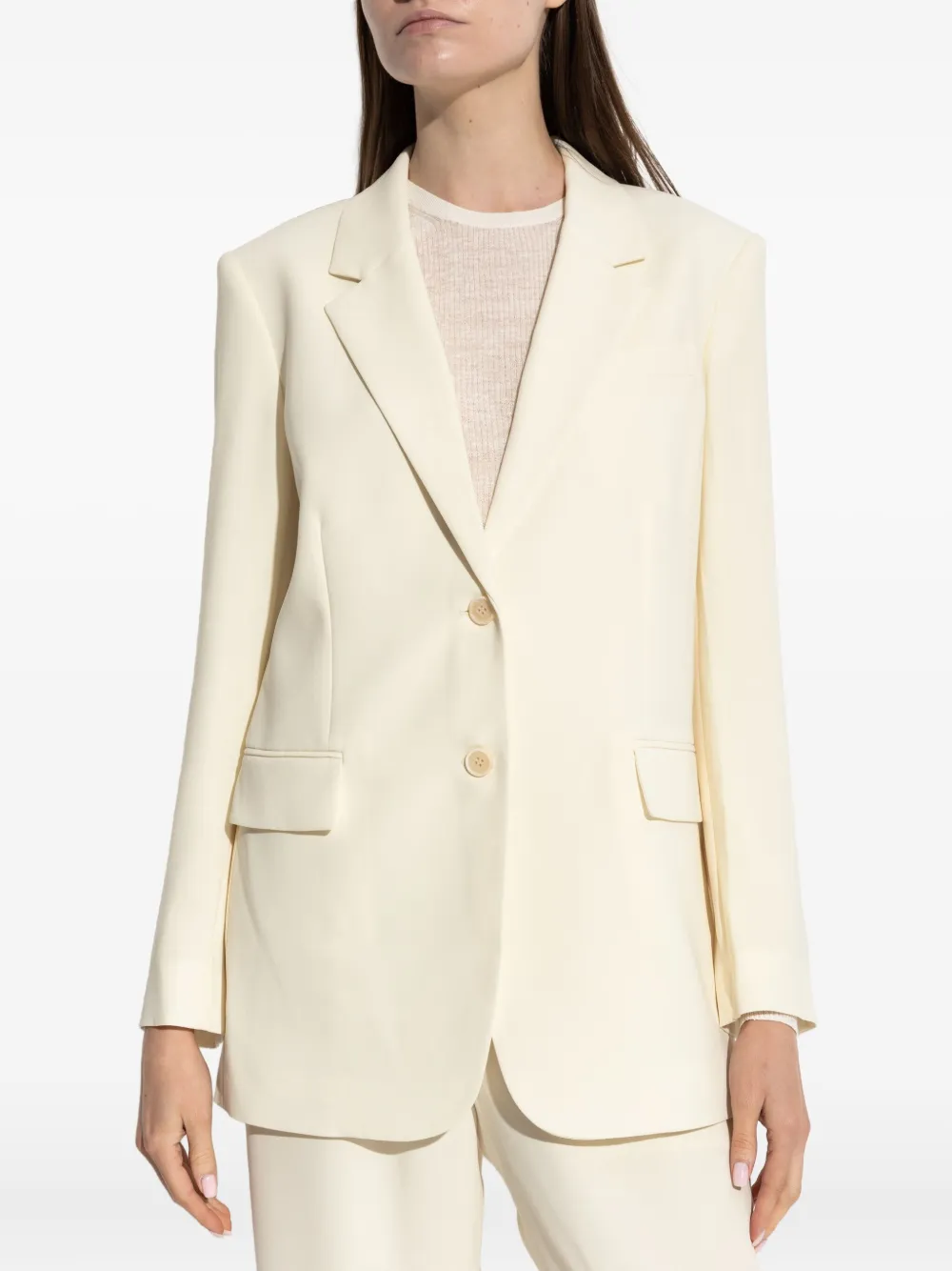 Theory single-breasted blazer Geel