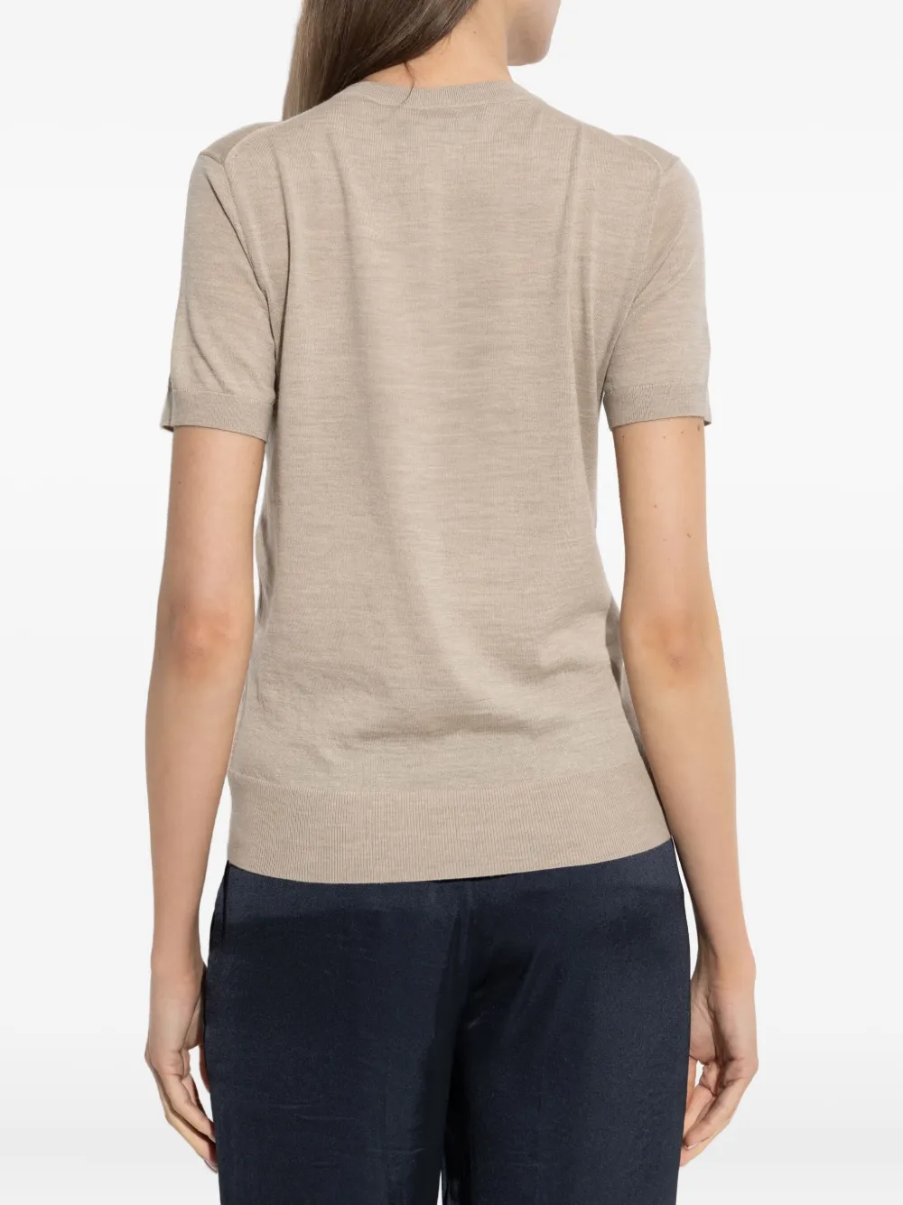 Theory Wollen T-shirt Beige