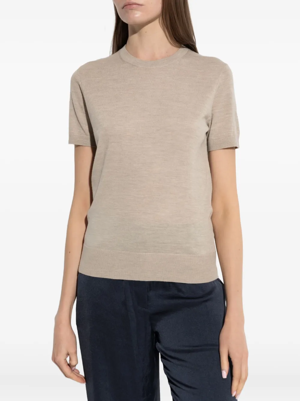 Theory Wollen T-shirt Beige