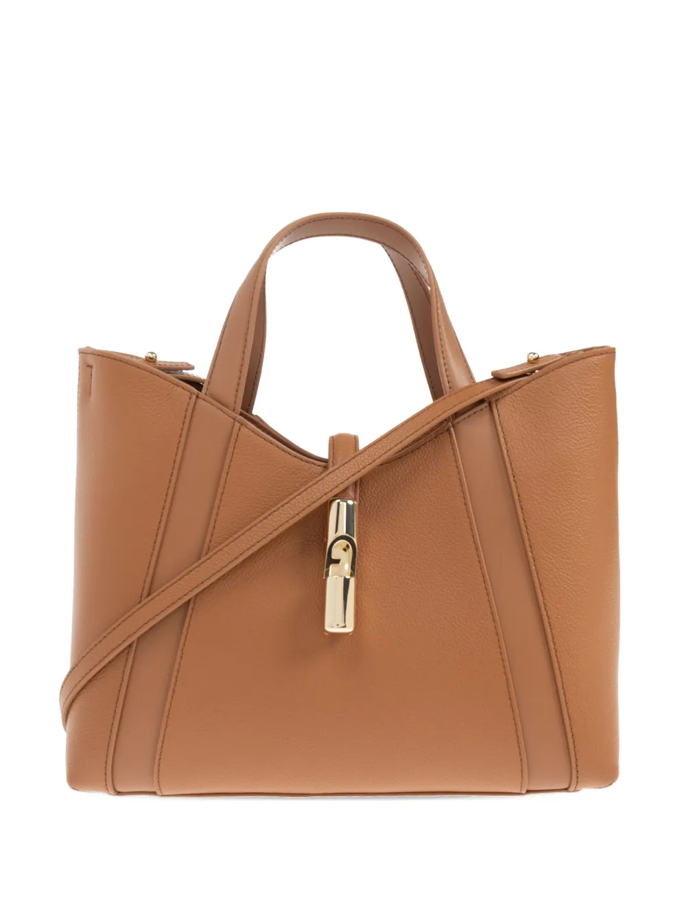 Furla Leren shopper Bruin