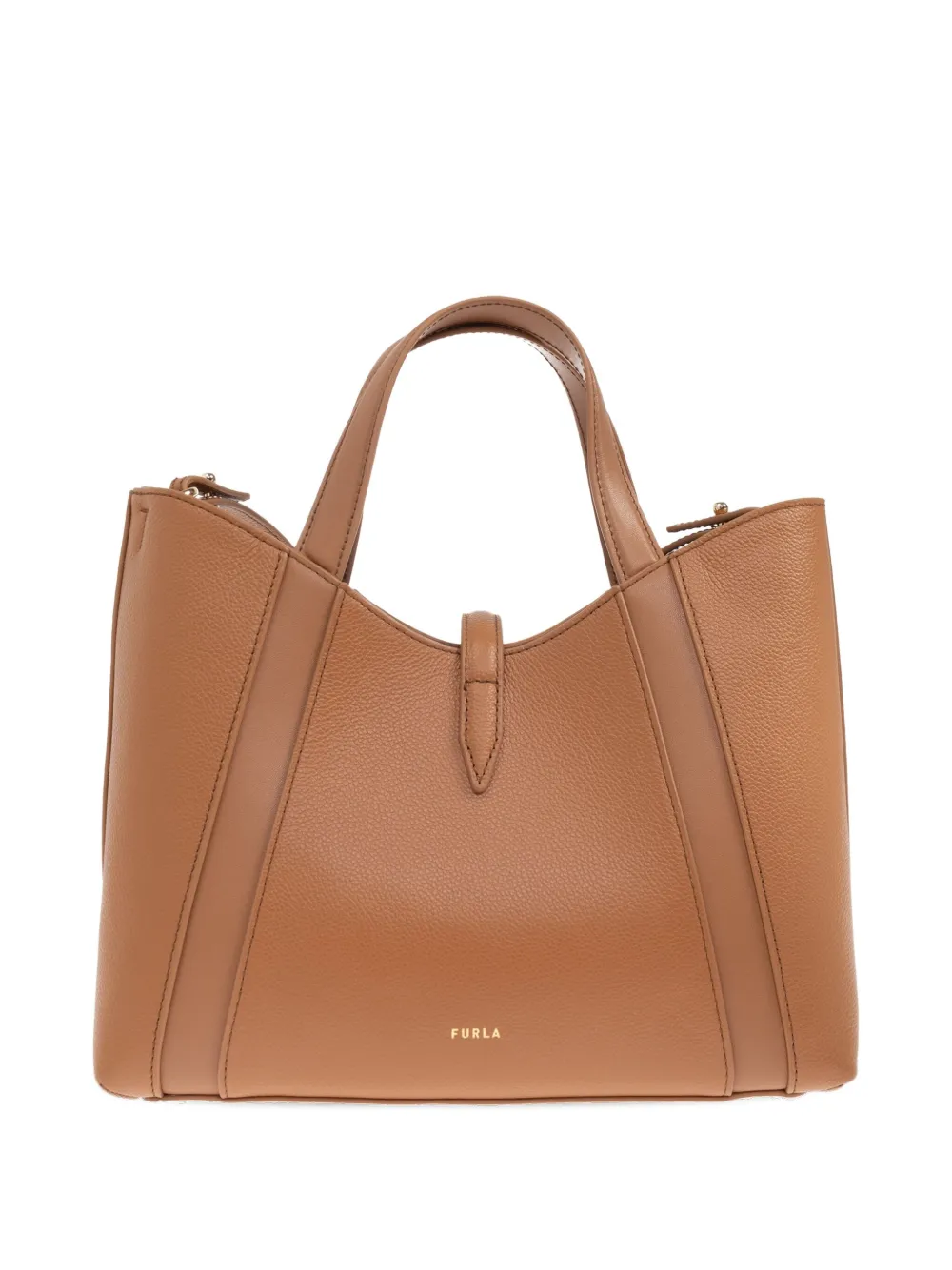 Furla Leren shopper Bruin