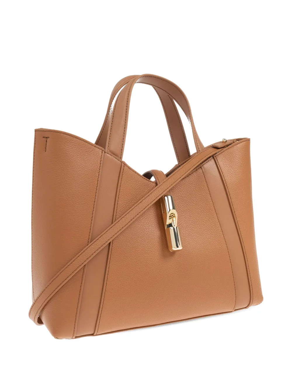 Furla Leren shopper Bruin