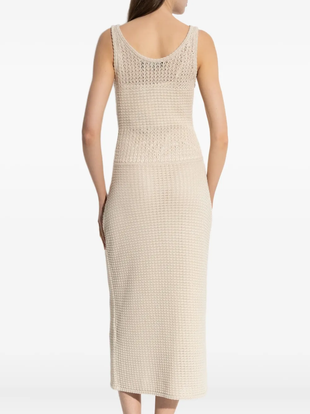 Theory Gehaakte mini-jurk Beige
