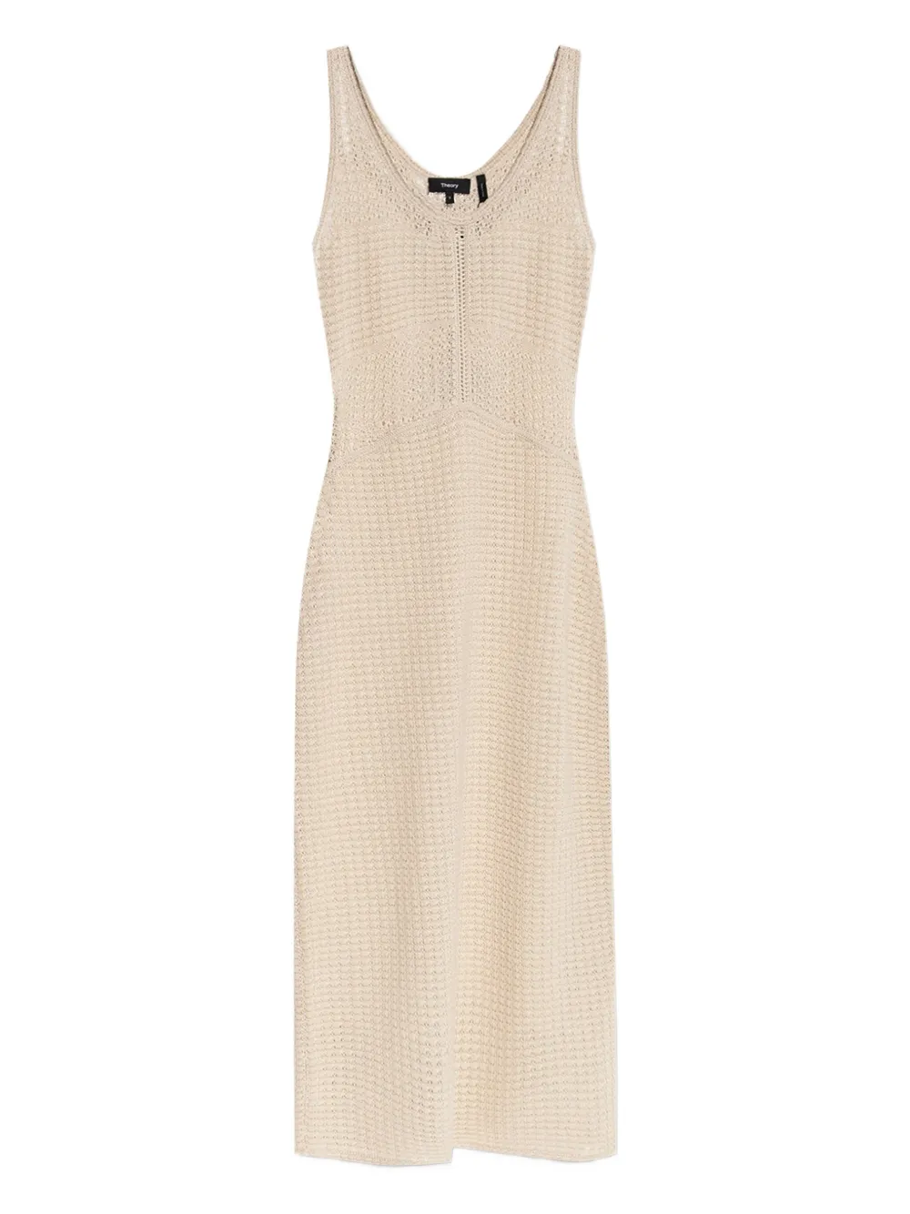 Theory Gehaakte mini-jurk Beige