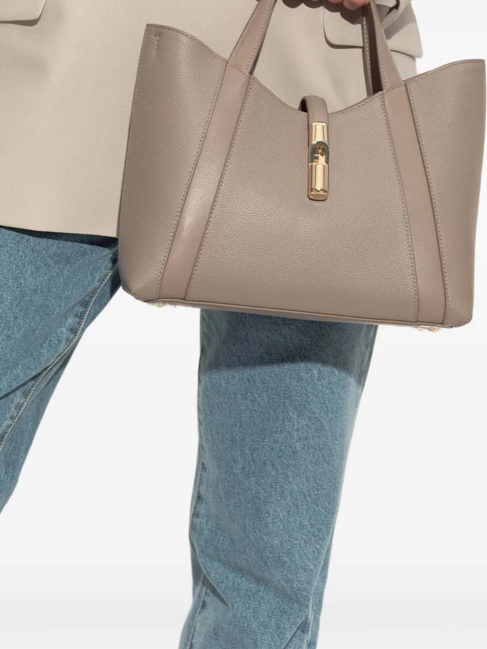 Furla Goccia kleine shopper Grijs