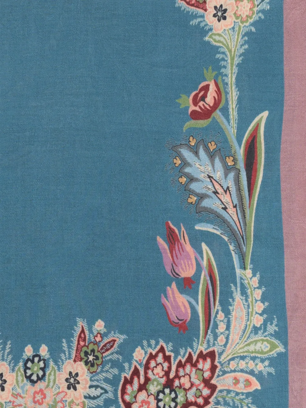 ETRO Sjaal met bloemenprint Blauw