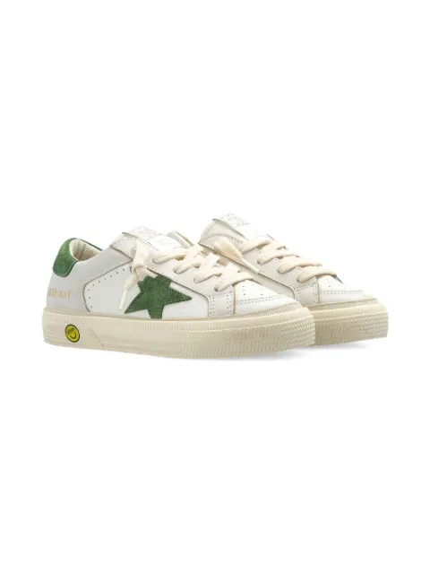 Golden Goose Kids May star-detail leather sneakers