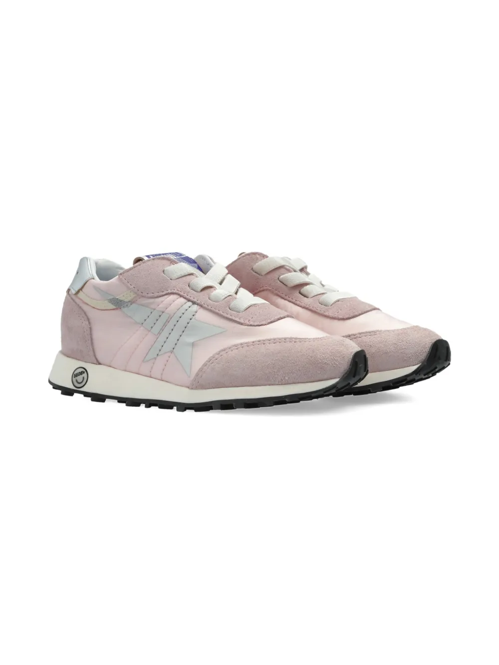 Golden Goose Kids Marathon Young star suede sneakers | Pink | Image 1