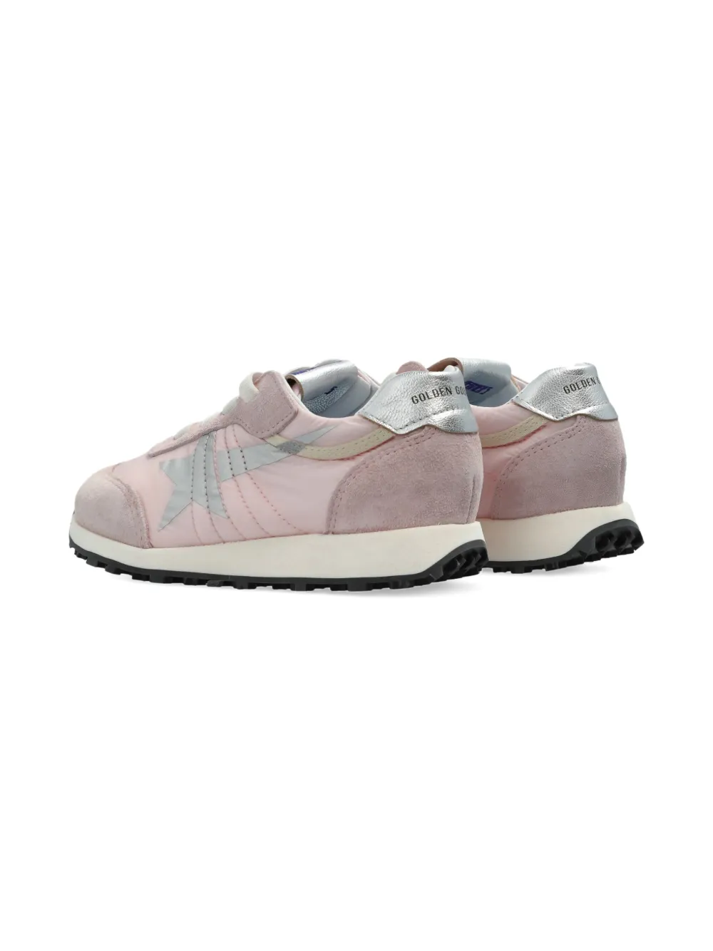 Golden Goose Kids Marathon Young star suede sneakers Pink