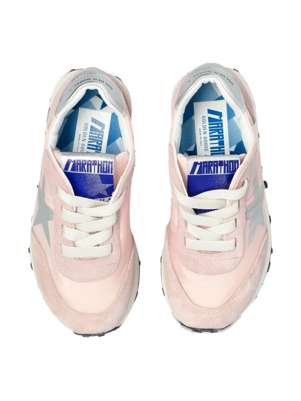 Golden Goose Kids Marathon Young star suede sneakers Pink