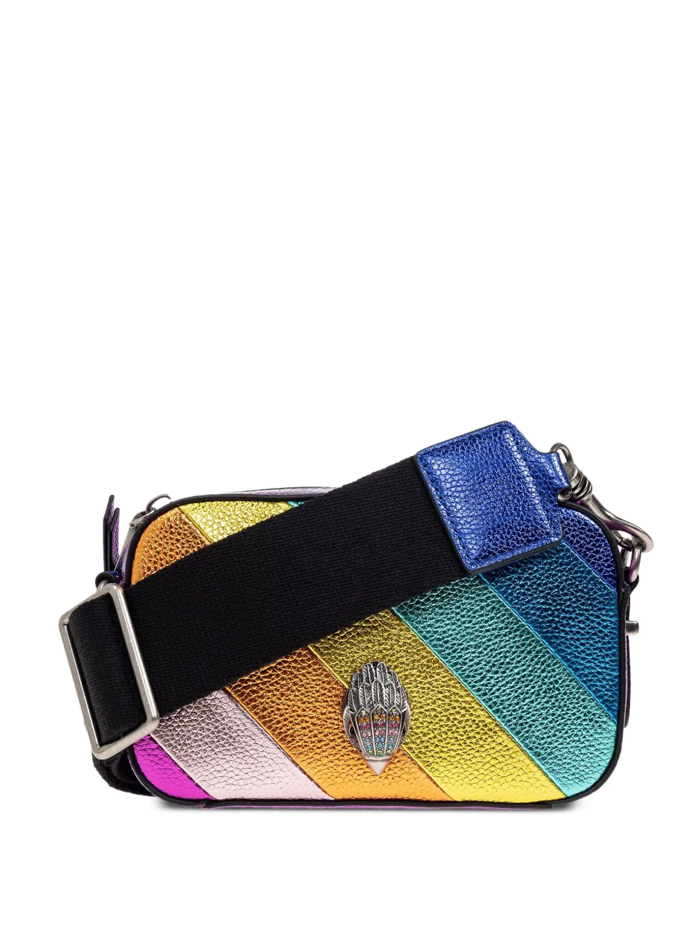 Kurt Geiger London Kensington kleine crossbodytas met regenboogstreep Blauw