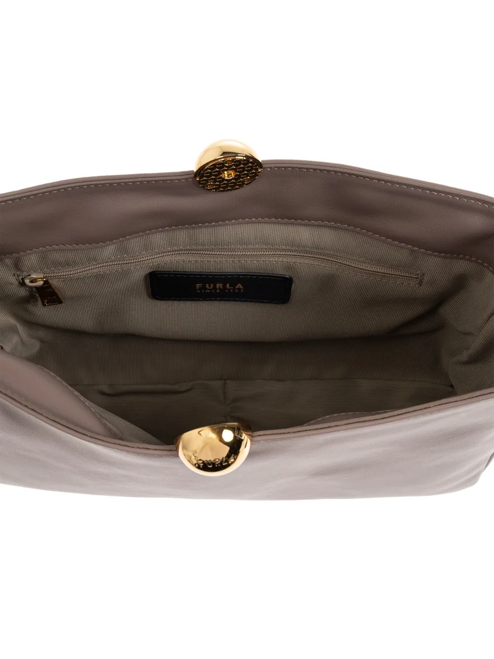 Furla Leren schoudertas Beige