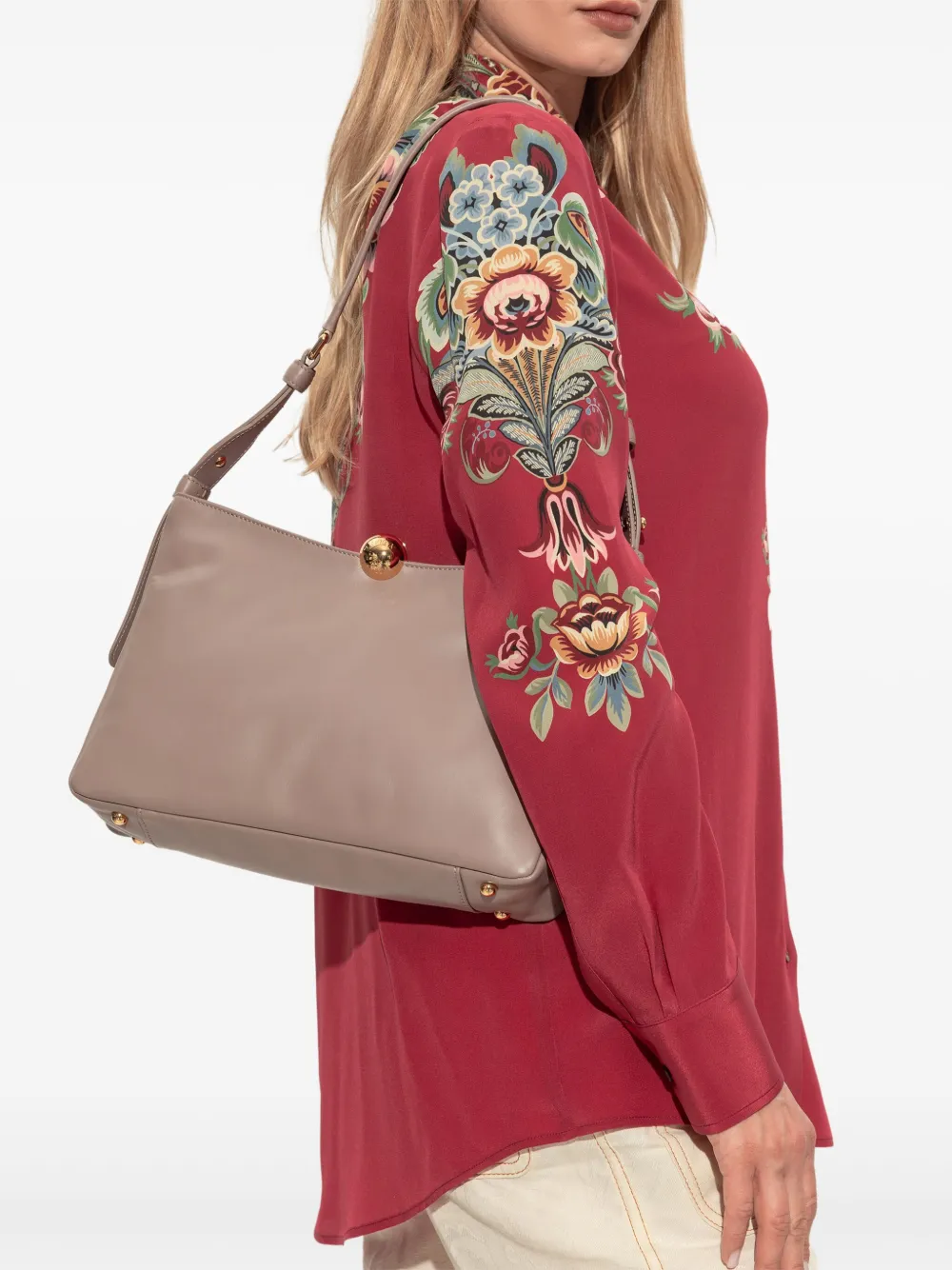 Furla Leren schoudertas - Beige