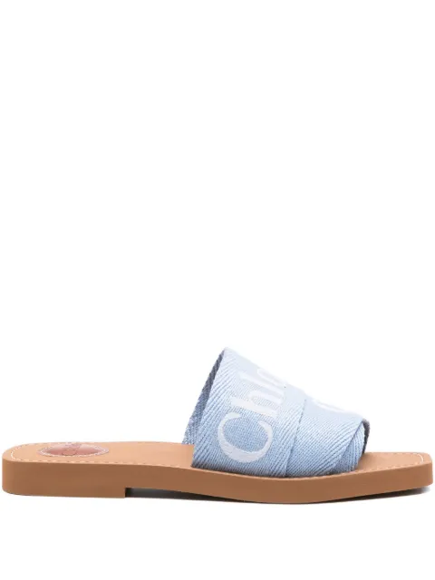 Chloé logo-detail flat slides
