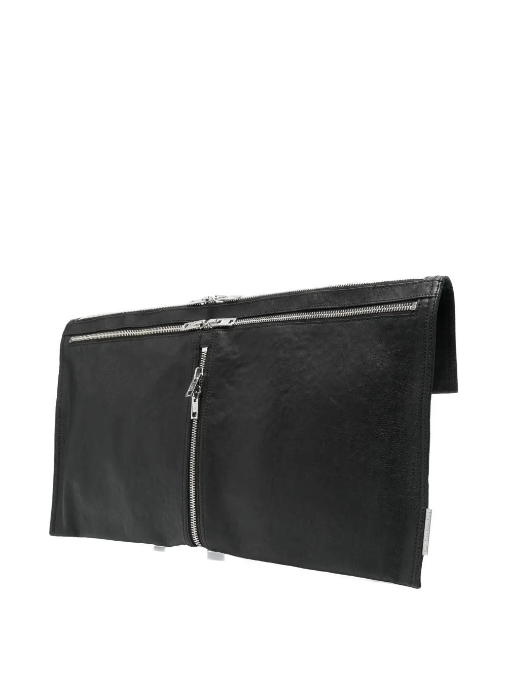 Alexander Wang Leren clutch met dubbele rits Zwart