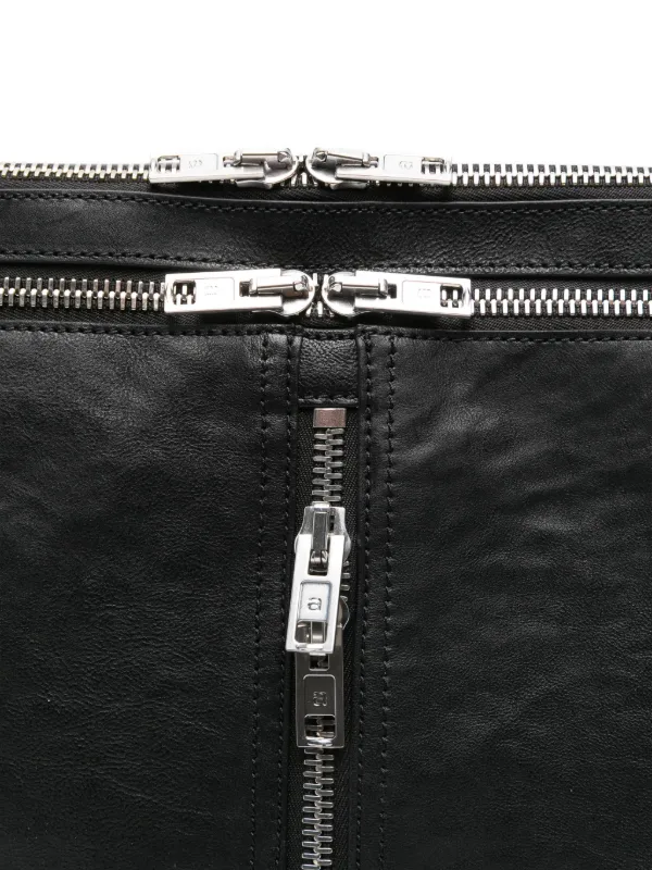Alexander Wang double-zip Leather Clutch | Black | FARFETCH