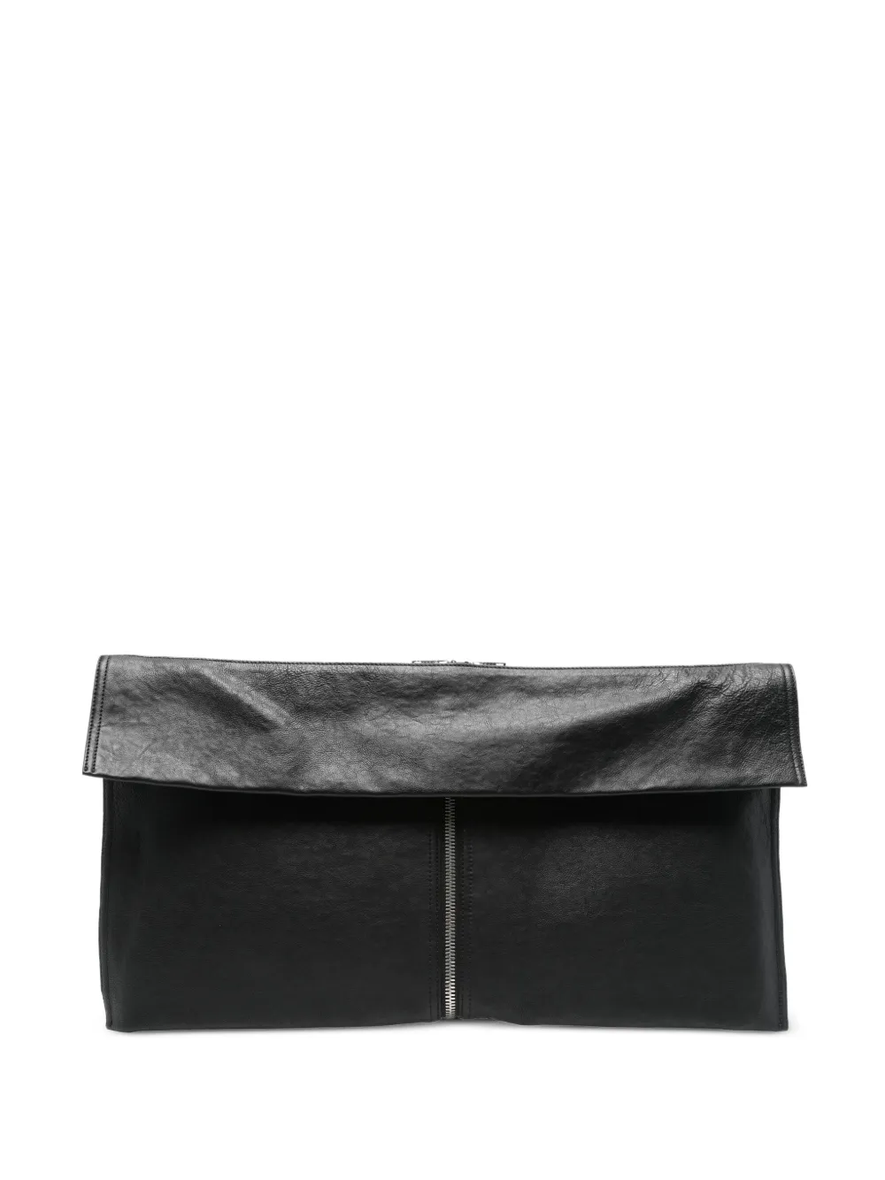 Alexander Wang Leren clutch met dubbele rits Zwart