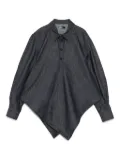 Mugler asymmetrical button-fastening shirt - Blue