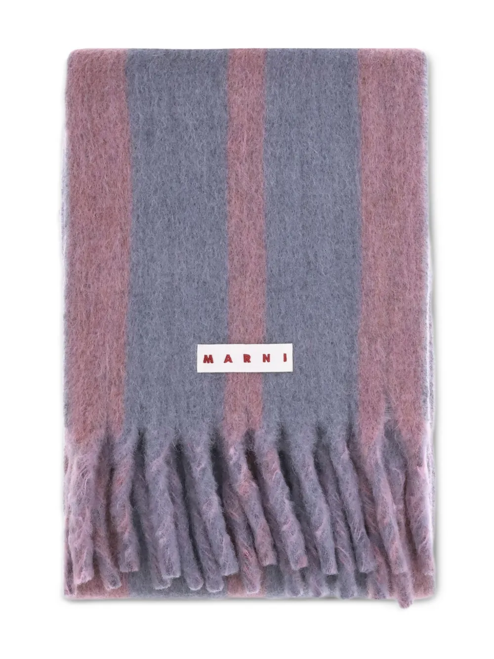 Marni striped fringed scarf | Grey | Image 1