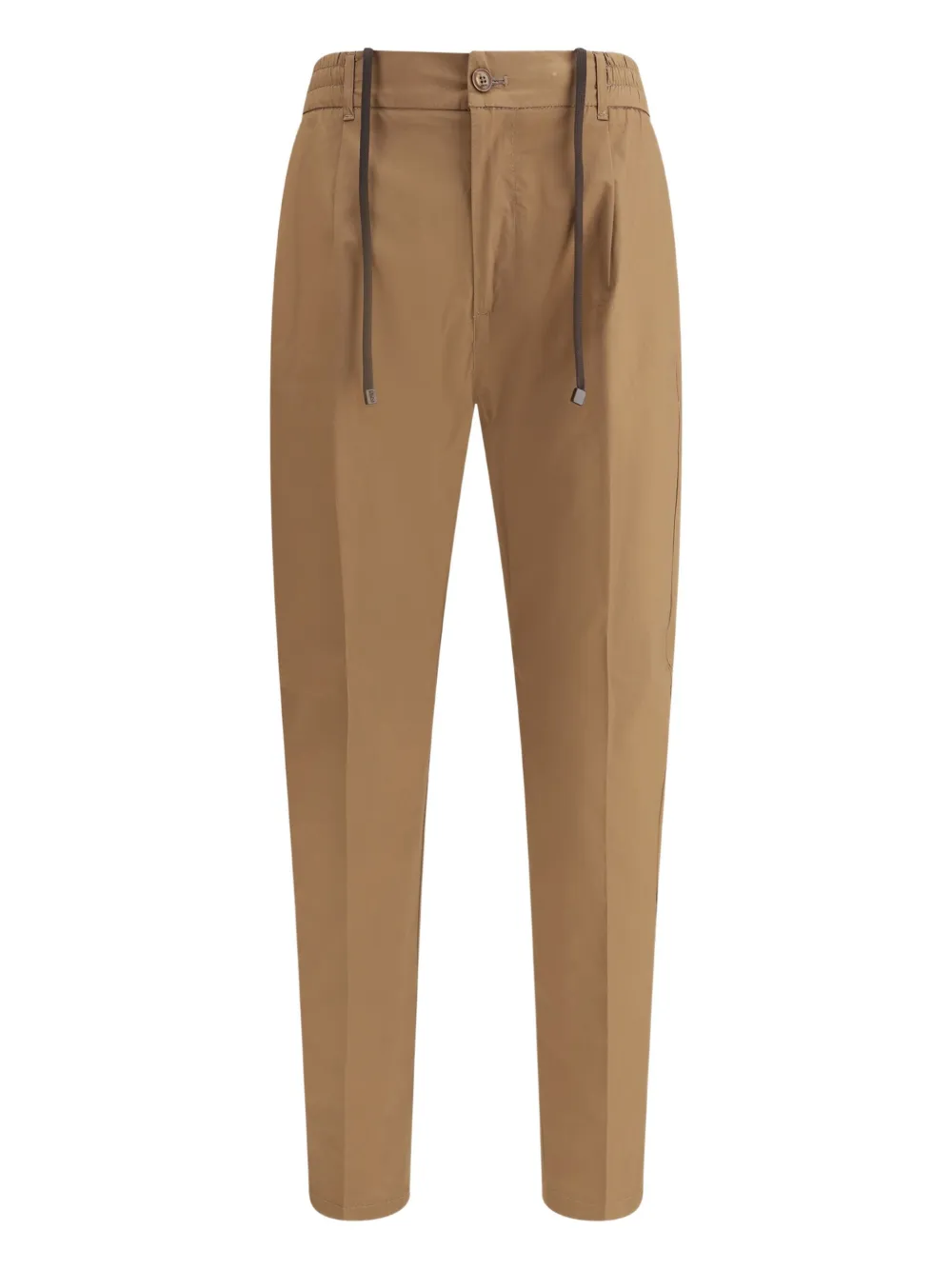 elastic-waistband drawstring trousers