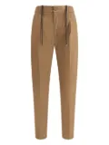 Cruna elastic-waistband drawstring trousers - Brown