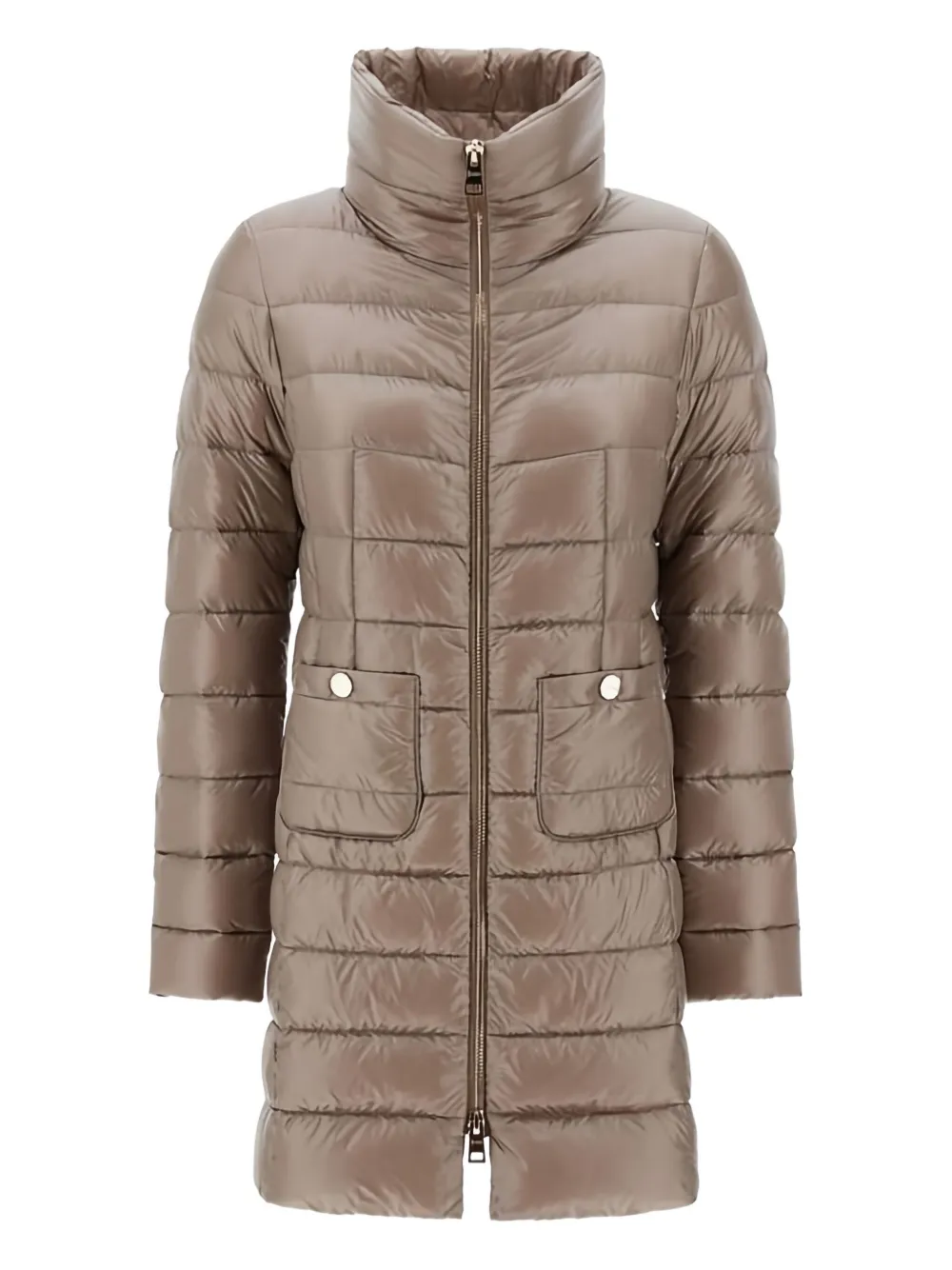 Herno Gewatteerd jack met hoge kraag Beige
