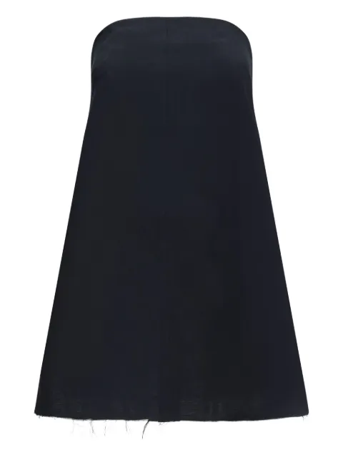 Di Stavnitser Chiarra strapless frayed-hem top