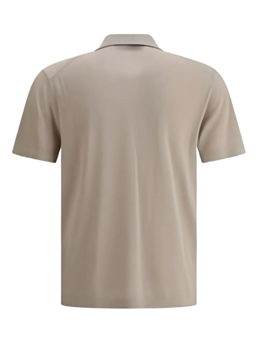 Cruna cotton short-sleeve polo shirt - Beige